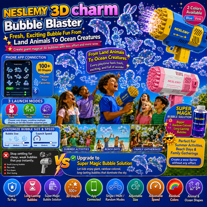 TopacmeOFFICIALBRAND3Dcharm Bubble Blaster Animal& Ocean Fantasy Theme